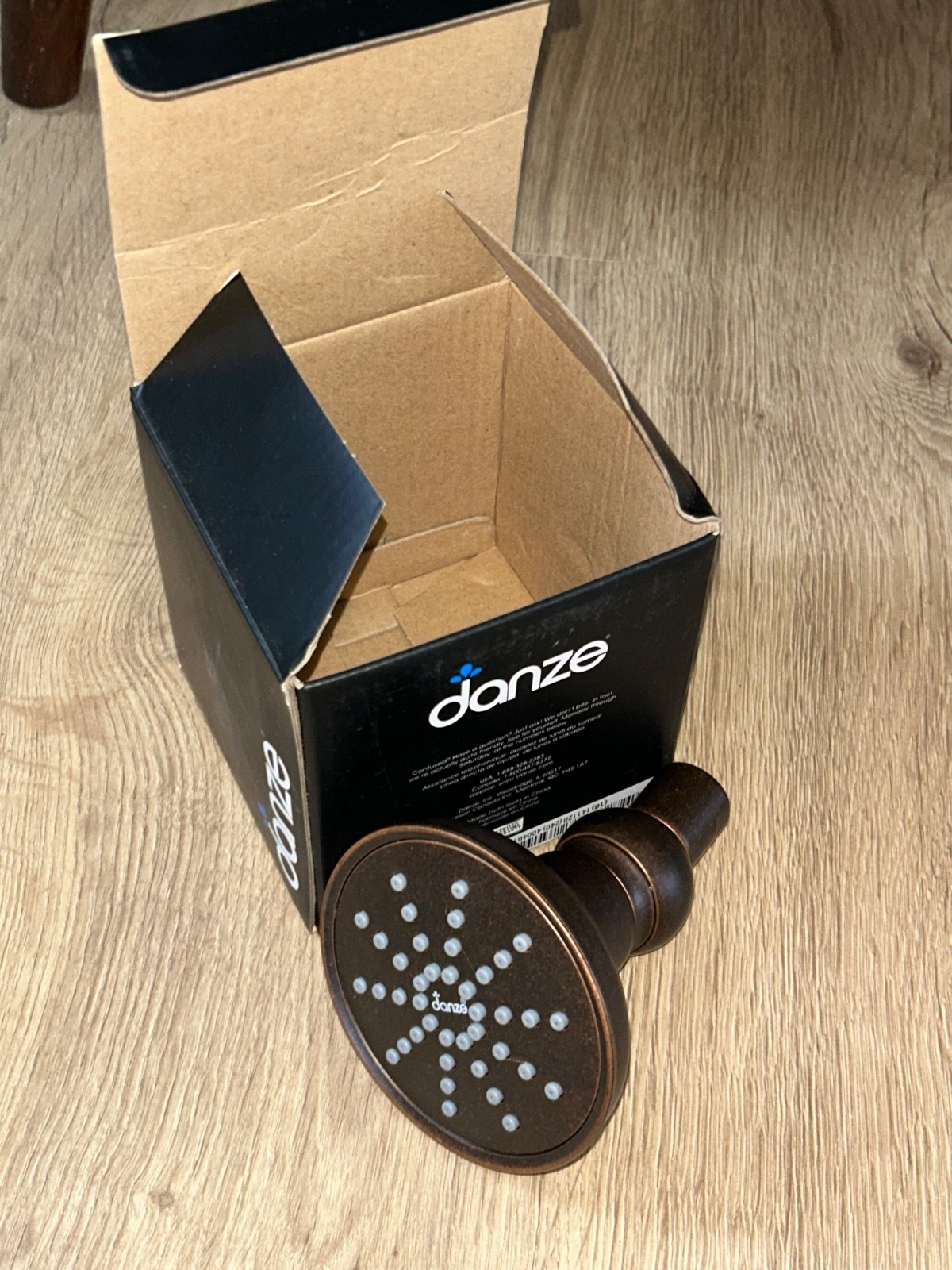 Danze D460054BR Mono Round 3 1/2" Single Function Shower Head~Tumbled Bronze