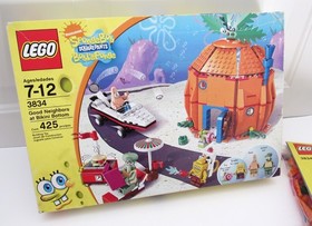 2009 LEGO SPONGEBOB SQUAREPANTS GOOD NEIGHBORS BIKINI BOTTOM 3834 100% COMPLETE!
