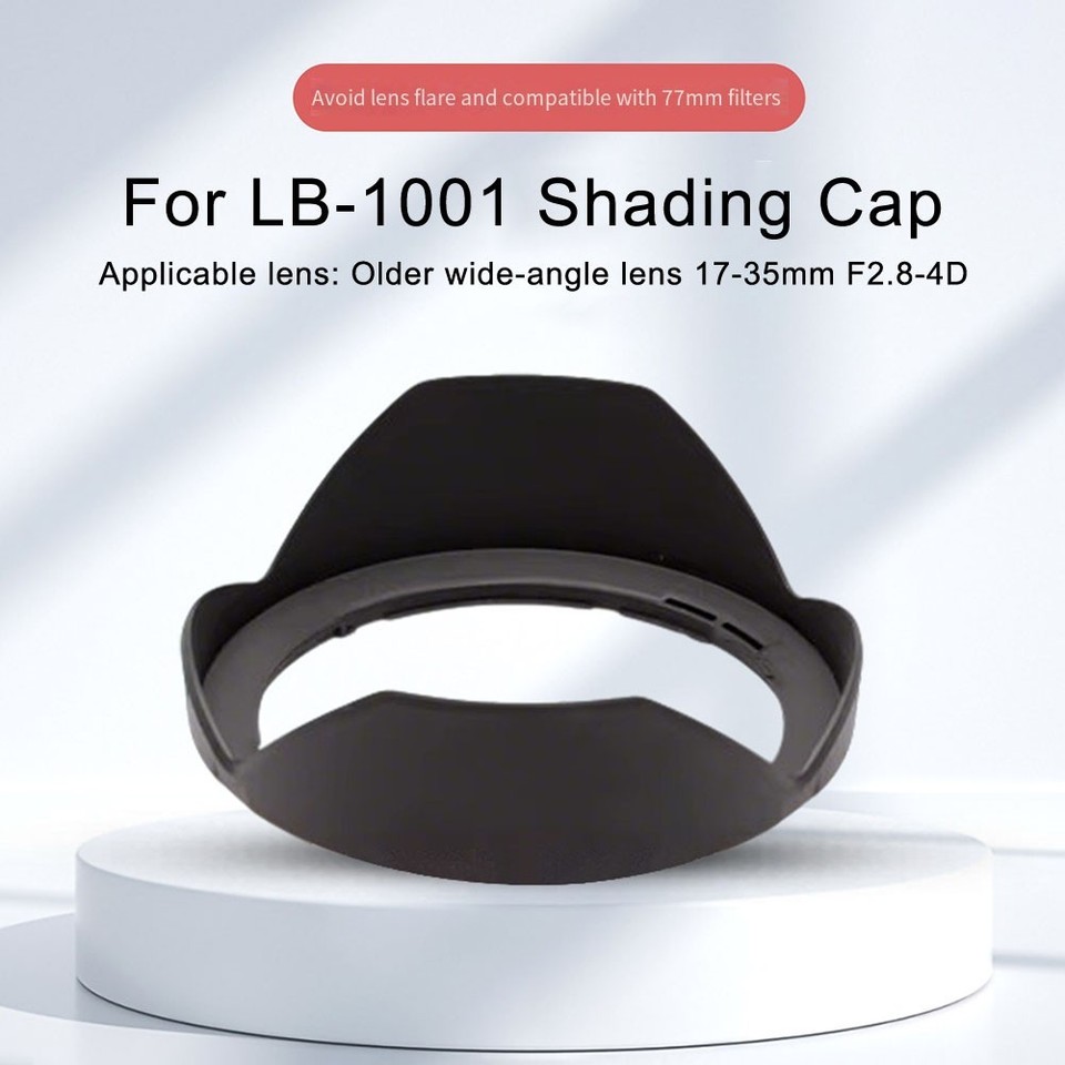 77mm Lens Hood Compatible with For LB-1001 Reversible Design Wide Angle ...