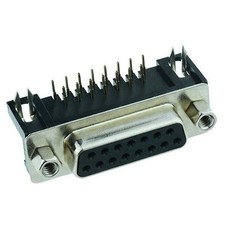 10 x 15-Way Right Angle PCB Female D Socket Connector