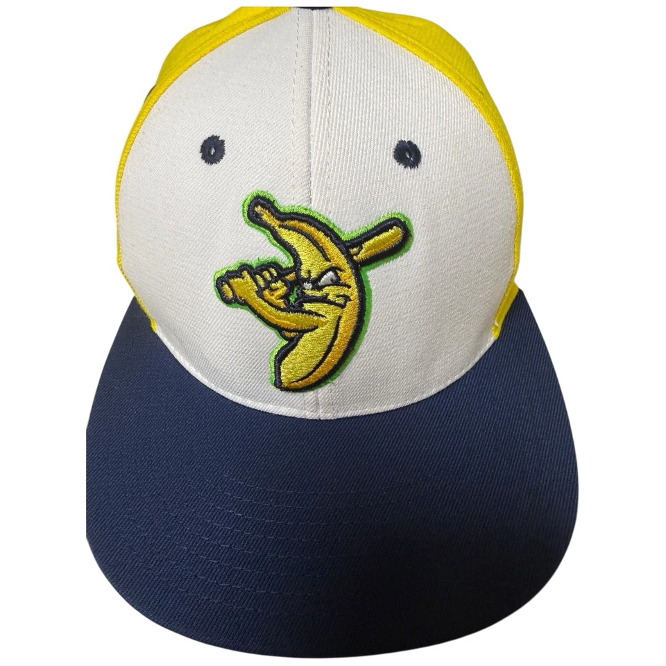 Savannah 香蕉帽子合身男式 S 黄色海军蓝 MILB 棒球 Zephyr 香蕉 — 第 4/4 张图片