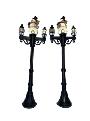 Dept 56 Village Accessories Snowman Street Lights not wired just Light