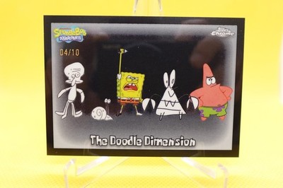 2025 Topps Chrome Spongebob The Doodle Dimension #163 Black Refractor /10