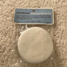 1970’s Max Factor vintage powder puff, NIB, BRAND NEW, read description.