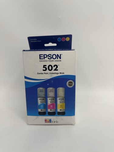EPSON 502 EcoTank Ink Ultra-high Capacity Bottle Color Combo Pack OPEN BOX 11/28