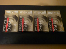 Maxell TC-30 VHS-C HGX Gold Camcorder Tapes Videocassette 4 Pack NEW SEALED