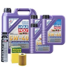 Motoröl 5W40 LIQUI MOLY High Tech 8L +MANN Ölfilter +Cera Tec