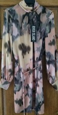 River Island Multi Colour Satin Shirt Dress Size 8 - New Tags