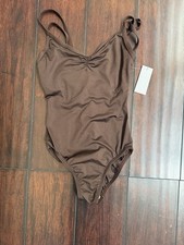 NWT Motionwear Small Adult Brown Design Ballet Dance Leotard