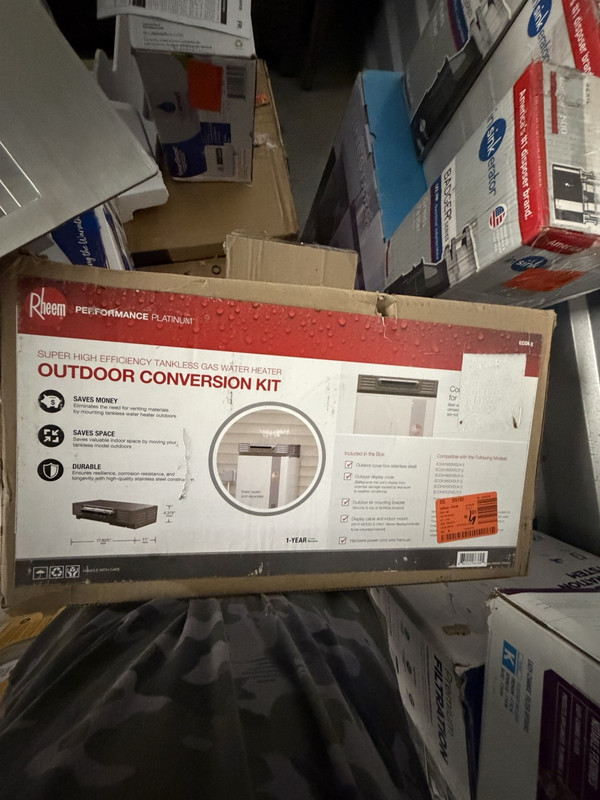 Rheem Performance Platinum Tankless Water Heater Outdoor Conversion Kit ECOH-X