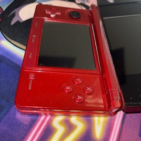 Nintendo 3DS  Flame Red Handheld Console Tested Working No Stylus Clean!