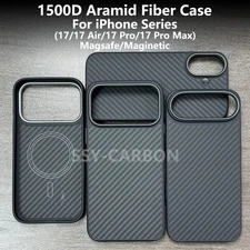 For Apple iPhone 17 Aramid Carbon Fiber Case Magsafe Magnetic 17 Air Pro Max