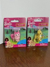 Barbie Pets Rosa Gatto Persiano Giallo Cucciolo Statuina Mascotta Scala 1/6