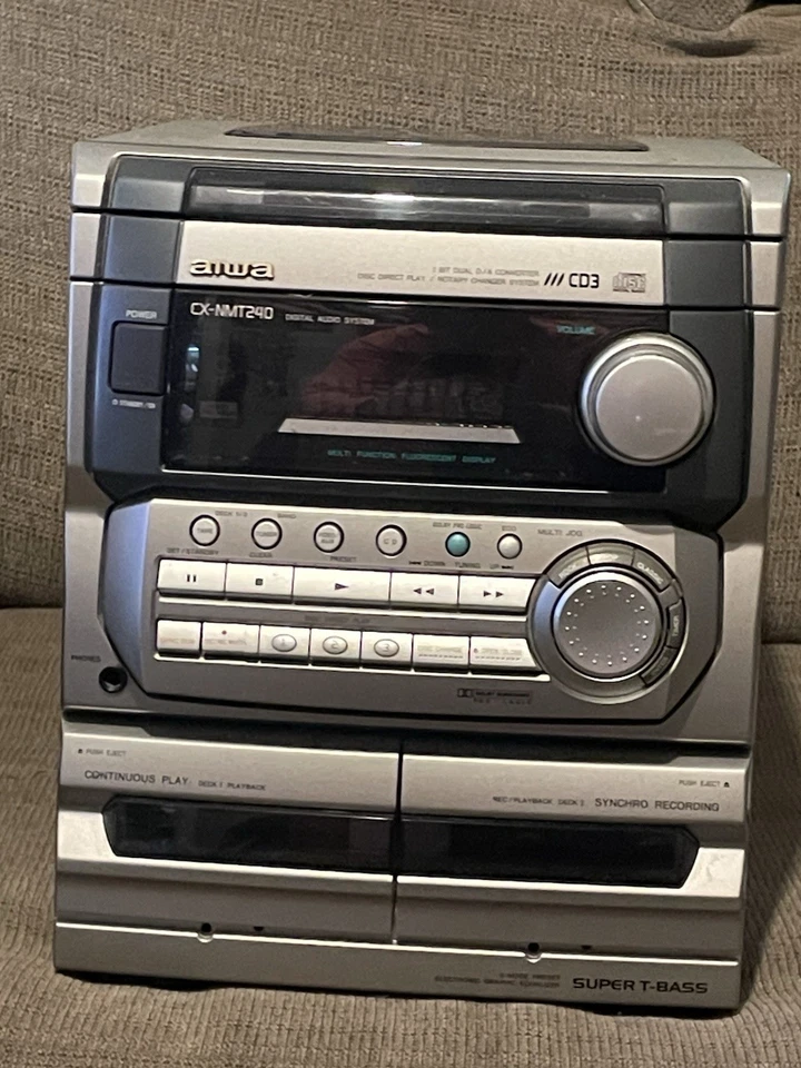Vintage 1999 AIWA CX-NMT240 Cassette & CD Digital Audio System CD Player Broke - Image 4 of 4