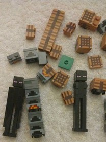 LEGO LOT OF 2 Plus ENDERMAN MINIFIGURES - MINECRAFT FIGURES Plus Ton Of Extras 