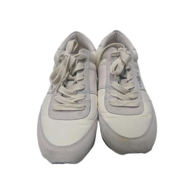 Coach Women's Raylen Lace Up Leather & suede Ivory  Sneakers Size 8