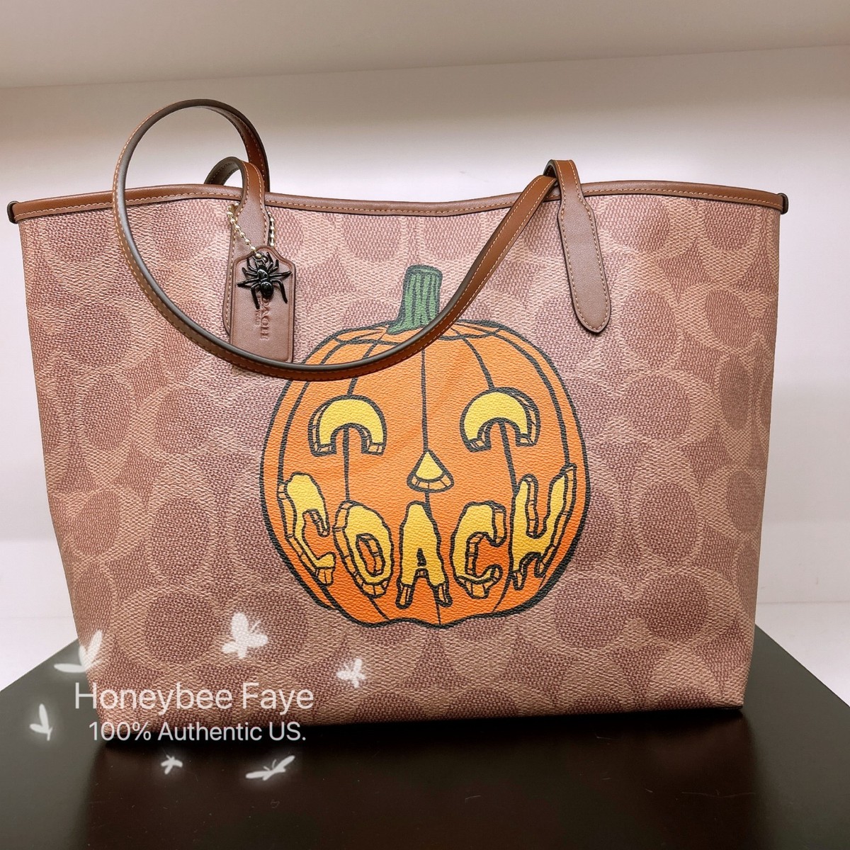 Nwt Coach city tote bag Pumpkin Halloween Holidays CCE69 OR CCE70