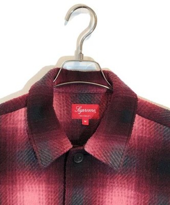 SUPREME Shadow Plaid Fleece Shirt Red | eBay