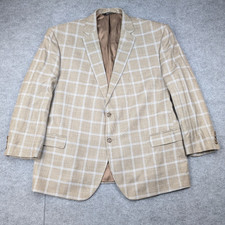 Jos A Bank Blazer Mens 52R Linen Blend Brown ...