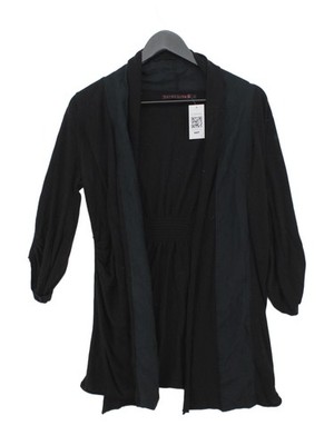 Berenice Damen Strickjacke S schwarz Viskose mit Kaschmir V-Ausschnitt Cardigan