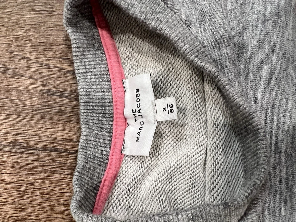 Little Marc Jacob’s Niña Cartera Bolsillo Vestido Gris Sudadera Material Talla 2 Años  Foto 2 de 4