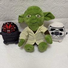 Disney Star Wars Plush Lot Of 3 Yoda, Cuutopia 5", Darth Maul Storm Trooper