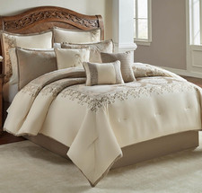Riverbrook Home 100 Polyester Comforter Set Queen Hillcrest Ivory/Gold 9