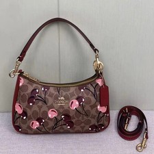 NWT Coach Teri Shoulder Bag In Signature Canvas With Cherry Print CY694