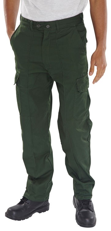 Beeswift Super Drivers Trousers Bottle Green Size 36