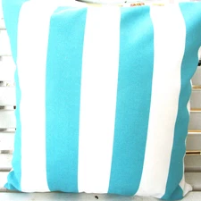 Richloom Outdoor Stripe Fabric Canopy Teal Turquoise 1.5 YARDS Piece