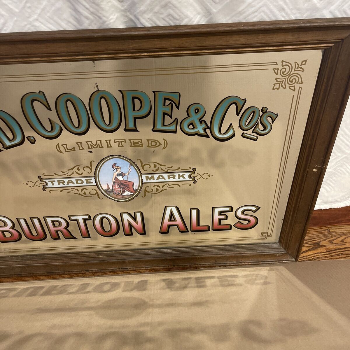 Antique 1920s Pub Mirror Ind. Coope & Cos Burton Ales Antique 1920s Pub Mirror Ind. Coope & Cos Burton Ales