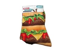 Cheeseburger Tomato Lettuce Fun Pair Novelty Socks Ladies Women  s Girls