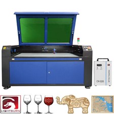 130W CO2 Laser Cutter Graviermaschine Lasergravurmaschine 1400x900mm + CW-5200
