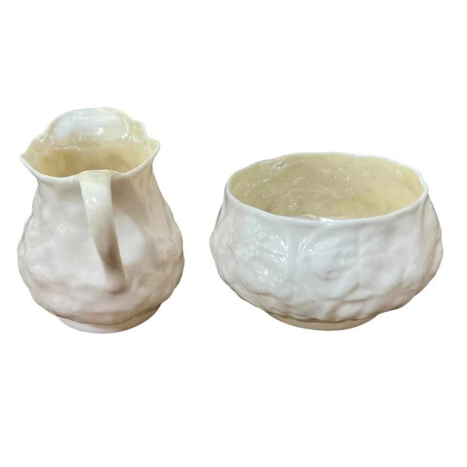 Crema y azucarero Belleek Irish Lotus 3ª marca Foto 3 de 4