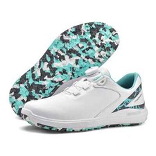 Golf Shoes Men Waterproof Lace-up Spikeless Sneakers Business Outdoor Footwear