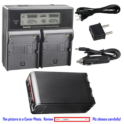 Kastar LCD Dual Fast Charger Battery for Sony BP-U90 BP-U90 BC-U1 & Sony PMW-200