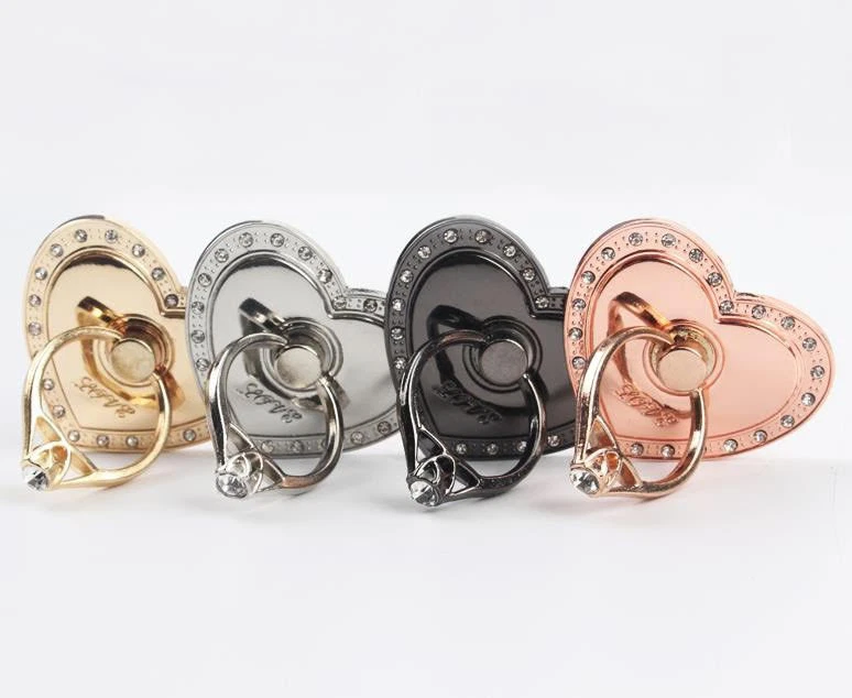 Soporte Universal 360 Giratorio Anillo De Dedo para Teléfono Celular Tableta-Grandes Corazones Foto 2 de 4