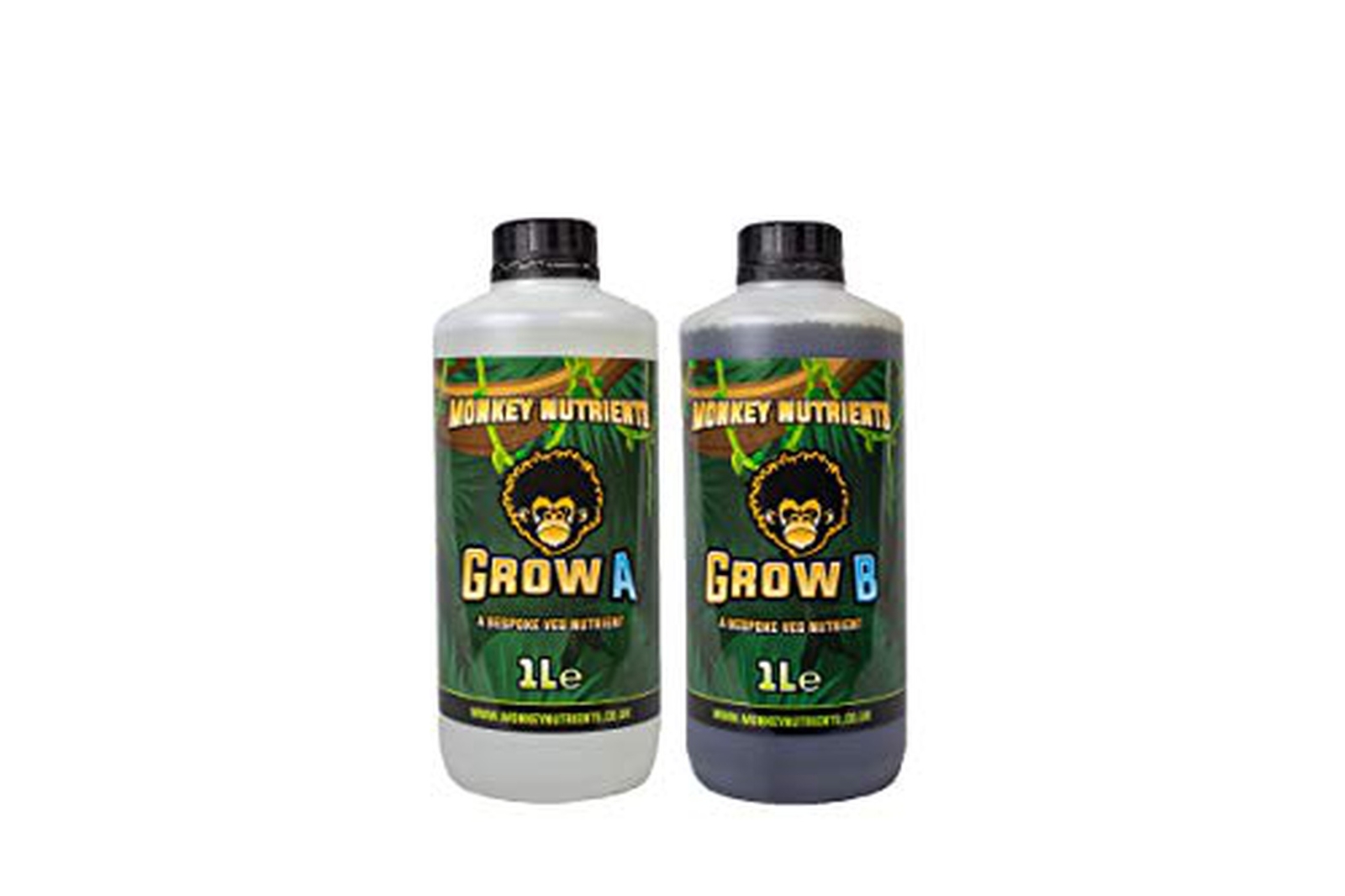Trade Hydro Monkey Nutrients Grow 1 Litre A and B Base Nutrient
