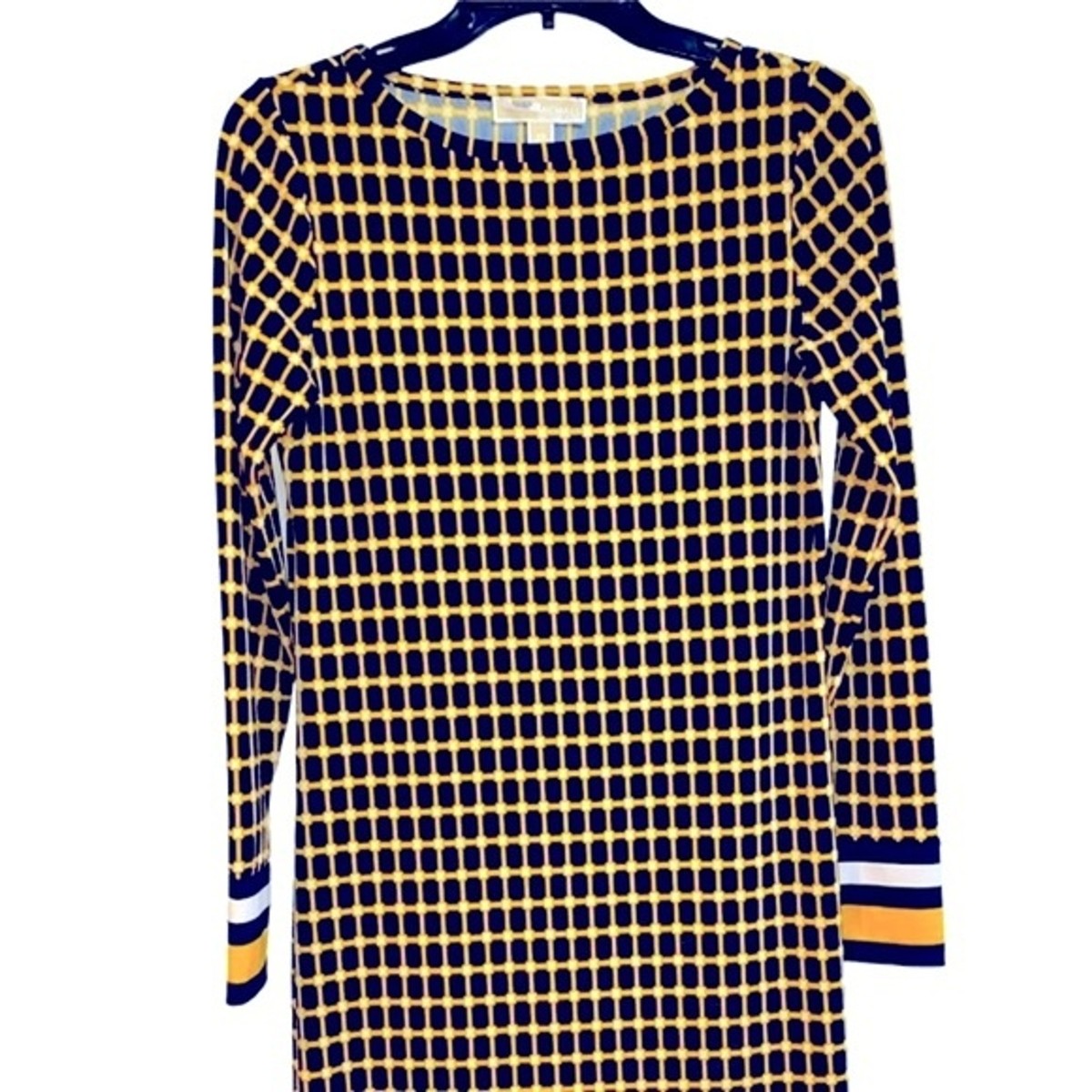 Michael Kors blue and gold dress size extra small