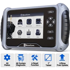 BOSSCOMM IF745 All System OBDII Scanner Car Diagnostic Tool Battery registration