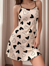 Women Satin Chemise Lingerie Sleepwear Nightdress Cami Slip Dress Nightwear S XL