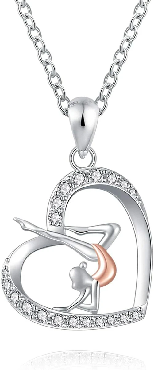 Sterling silver deals gymnast necklace