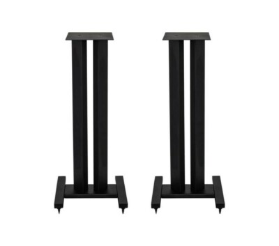 ELAC LS20 ~BLACK Bookshelf Speaker Stands ~ PAIR ~NEW! 