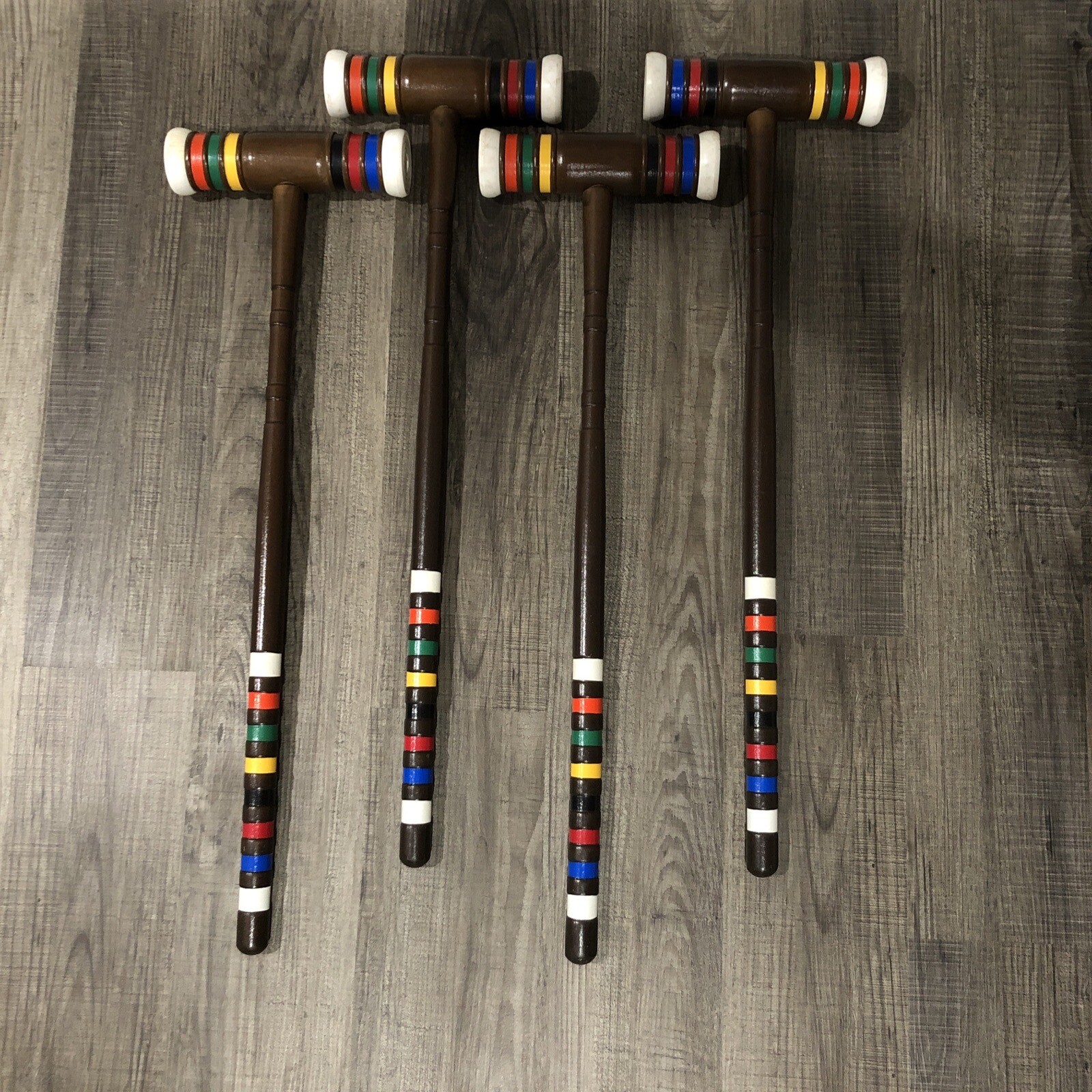 Vintage Brookstone Wooden Croquet Mallets Replacement Lot Of 4 eBay