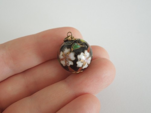 Anhänger Kugel Cloisonne 5,4 g/2,3 x 1,7 cm