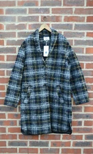 Isabel Marant Étoile Gabriel Plaid Check Wool Coat UK10 US6 MEDIUM