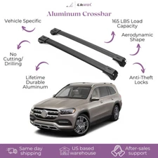 ERKUL Roof Rack Cross Bar Fit Mercedes GLS 450 2020-2026 Fits Raised Rails Black
