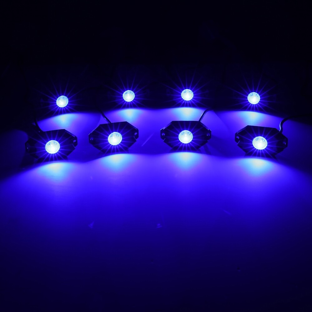 Auxbeam 8pcs RGBW LED Rock Lights Kit Underbody Music For CanAm