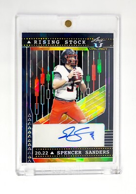 MINT #/15 RC AUTO 2022 Leaf Valiant Rising Stock SPENCER SANDERS OLE MISS REBELS