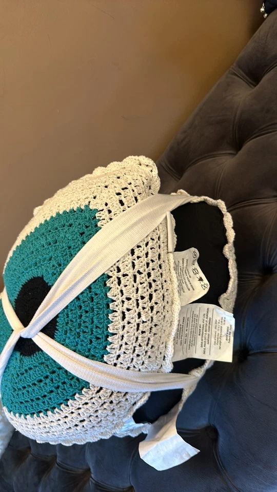 Juego de 2 pares de almohadas de lujo de punto a ganchillo nuevas con etiquetas con forma de mal de ojo decoración Foto 2 de 4